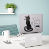 Magic Cat Books Sticker (Ordinateur portable sur le bureau)