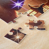 Magic Cat & Japanese Castle | Fantasy Puzzle (Côté)