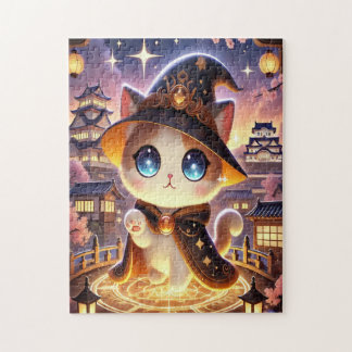 Magic Cat & Japanese Castle | Fantasy Puzzle Legpuzzel