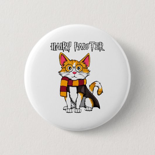Magic Cat With Gles , Funny Pawter Funny  Ronde Button 5,7 Cm (Voorkant)