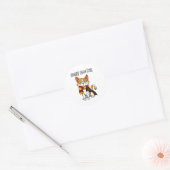 Magic Cat With Gles , Funny Pawter Funny Ronde Sticker (Envelop)