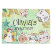 Magic caticorn anniversaire Grand sac cadeau (Dos)