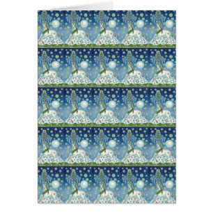 MAGIC CHRISTMAS UNICORN HOLIDAY GREETCARD B