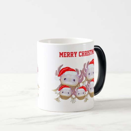 Magic Colour Changing Axolotl Christmas Mug (Devant droit)