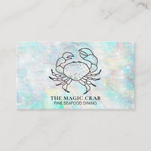 *~* Magic Crab Fine Dining by the Zee Pastel Visitekaartje