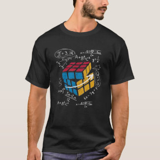 magic cube and math calculations t-shirt