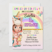 Magic Day Unicorn 3e invitation anniversaire (Devant)