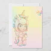 Magic Day Unicorn 3e invitation anniversaire (Dos)