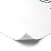 Magic Dragon Mountain Boy Baby shower Welkom Poster (Hoek)