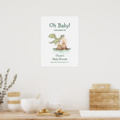Magic Dragon Mountain Boy Baby shower Welkom Poster (Keuken)