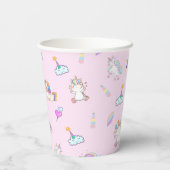Magic Eenhoorn regenboog gradiënt 1e verjaardagsfe Papieren Bekers (Achterkant)