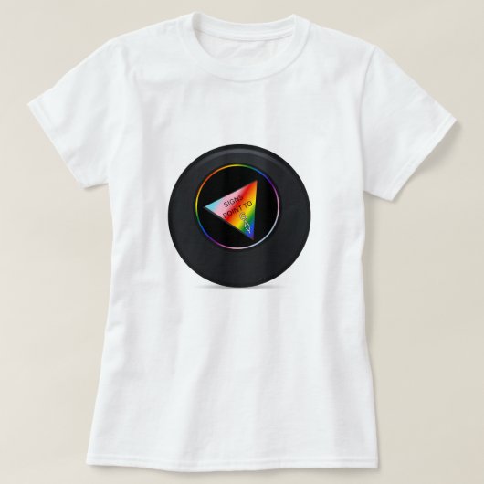 Magic Eight Ball Pride T-shirt (Design voorkant)