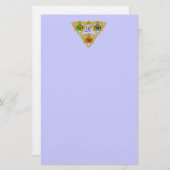 MAGIC ELFIC TALISMAN/GOLD TRIANGLE Blue Briefpapier (Voorkant / Achterkant)