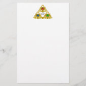 MAGIC ELFIC TALISMAN/GOLD TRIANGLE White Briefpapier (Voorkant)