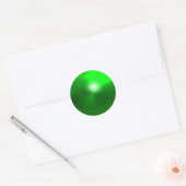 MAGIC EMERALD, helder levendig groen Ronde Sticker (Envelop)