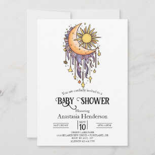 Magic Enchanted Stars Baby shower Kaart