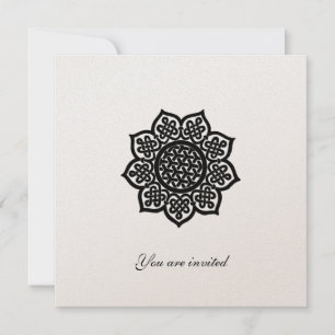 MAGIC EVENT Black White Celtic Knot Sunflower Kaart