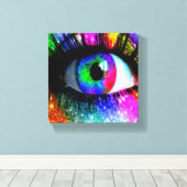 Magic eye canvus canvas afdruk (Insitu (Houten vloer))