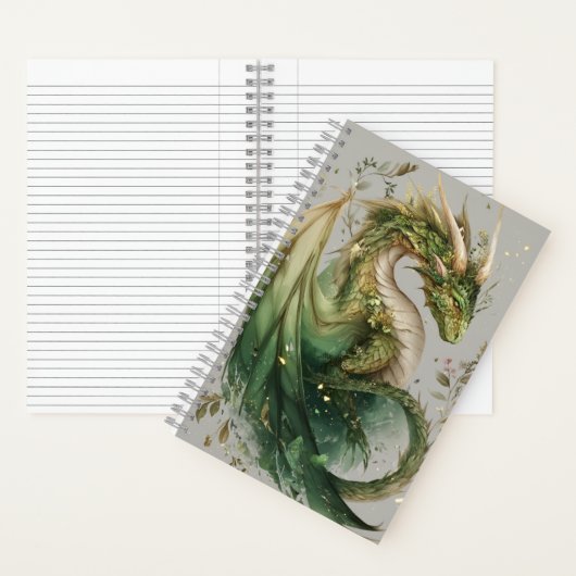 Magic Floral Vine Green Dragon Journal (À l'intérieur)