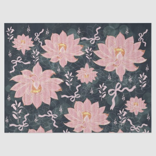 Magic florals with glitter design tissuepapier (Voorkant)