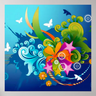Magic Flowers Poster