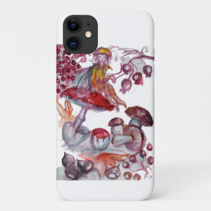 MAGIC FOLLET OF MUSHROOMS Red White Floral Fantasy iPhone 11 Hoesje