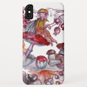 MAGIC FOLLET OF MUSHROOMS Red White Floral Fantasy iPhone XS Max Hoesje