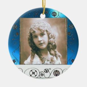 MAGIC-FOTOTEMPLATE VOOR ZWEEFSIRLS, blauw saffier Keramisch Ornament