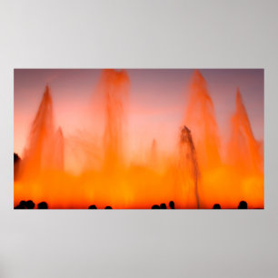 Magic Fountain of Montjuic, Barcelona, Spanje. Nig Poster