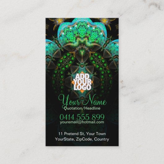 Magic Garden Carte de visite fractal (Devant)