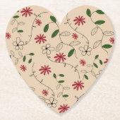 Magic Garden Flower Pattern Kartonnen Onderzetters (Voorkant)