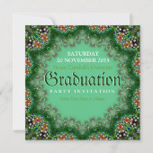 Magic Garden Green Lace Graduation Invitations (Devant)