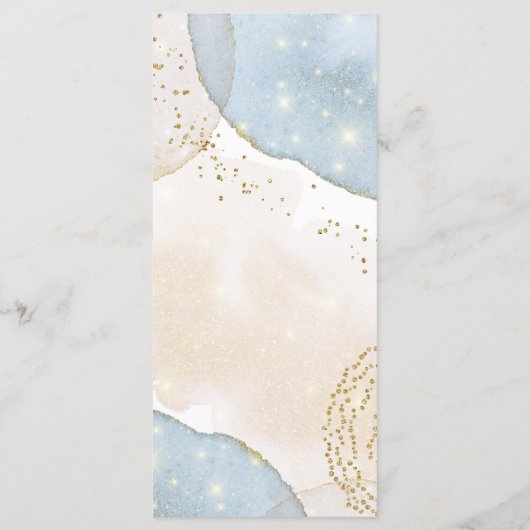 Magic Glitter Abstract Modern Baby shower Menu (Achterkant)