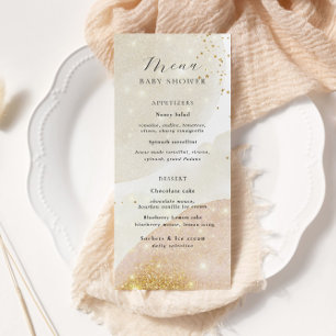 Magic Glitter Abstract Modern Baby shower Menu