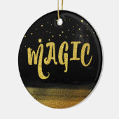 *~* MAGIC Gold & Black Chic Magical Good Vibes Keramisch Ornament (Links)