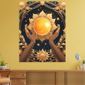 Magic Handen Tarot schilderij Canvas Afdruk (Insitu (Woonkamer))