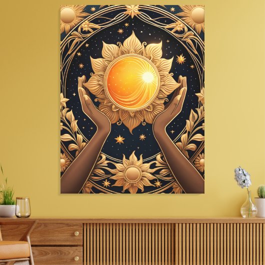 Magic Handen Tarot schilderij Canvas Afdruk (Insitu (Woonkamer))