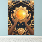 Magic Handen Tarot schilderij Canvas Afdruk (Insitu (Houten vloer))