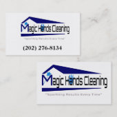 Magic Hands Cleaning Service Contactkaartje (Voorkant / Achterkant)