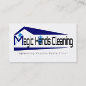 Magic Hands Cleaning Service Contactkaartje (Achterkant)
