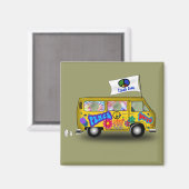 Magic Hippie Van Magneet (Voorkant / Achterkant)