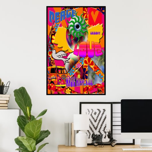 Magic Hippy Ride Poster (Thuiskantoor)