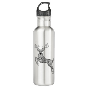 Magic Horned Deer with Birds Doodle Waterfles