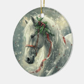 Magic Horse Kerst Ornament - Keramisch op maat (Links)