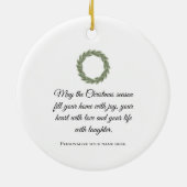 Magic Horse Kerst Ornament - Keramisch op maat (Achterkant)