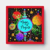 Magic in Progress Leuke Kleurrijke Kerstmis Fotoplaat (Voorkant)