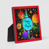 Magic in Progress Leuke Kleurrijke Kerstmis Fotoplaat (Voorkant)