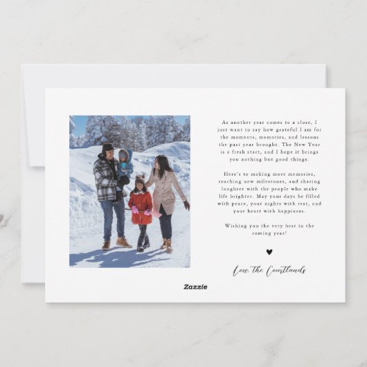 Magic In The Air White Multi Photo Holiday Card Feestdagenkaart (Achterkant)