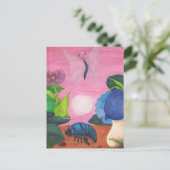 Magic Insect Butterfly Transformation Illustration Briefkaart (Staand voorkant)