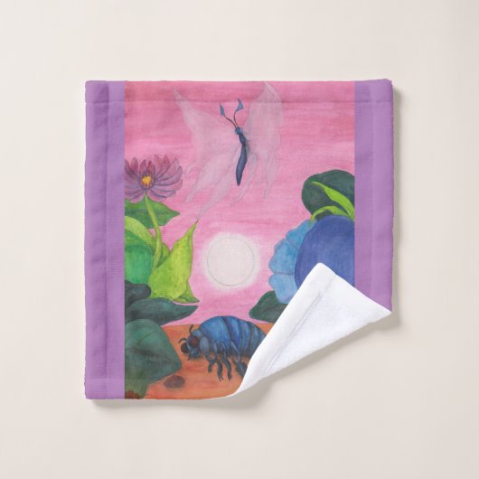 Magic Insect Butterfly Transformation Illustration Washandje (Wasdoekje)